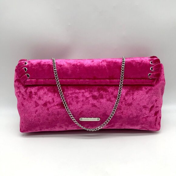 Rebecca Minkoff Pink Velvet Whip Envelope Clutch Bag - Picture 2 of 11